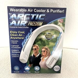 Arctic Air Freedom Wearable Air Cooler & Purifier Portable Fan Hands Free NIB